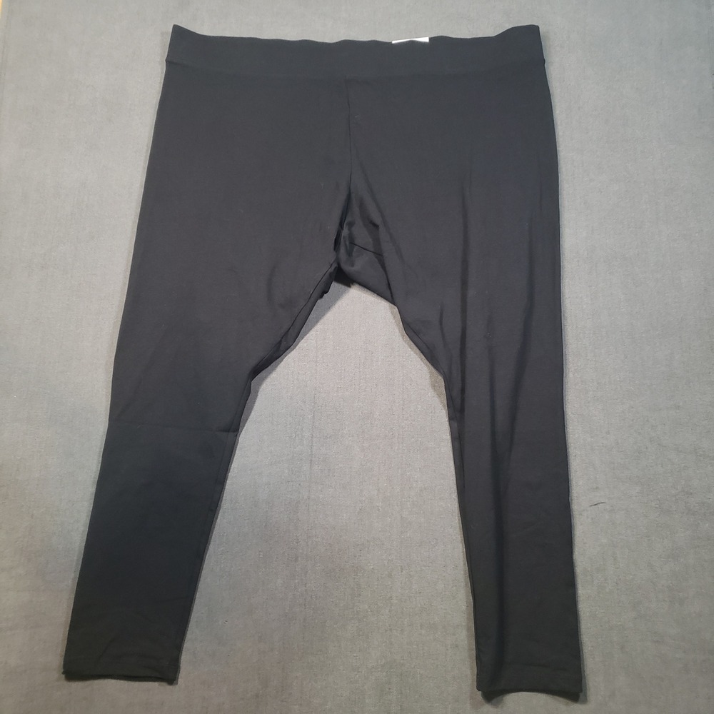 Sonoma Leggings Womens 3X Black Mid-Rise Cotton Blend Stretch